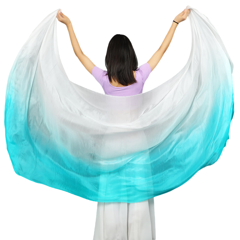InjVeil teint à la main pour séparés euses du ventre, accessoires de danse du ventre, châle et écharpe, accessoires professionnels pour adultes, document nickel é, 250x114cm