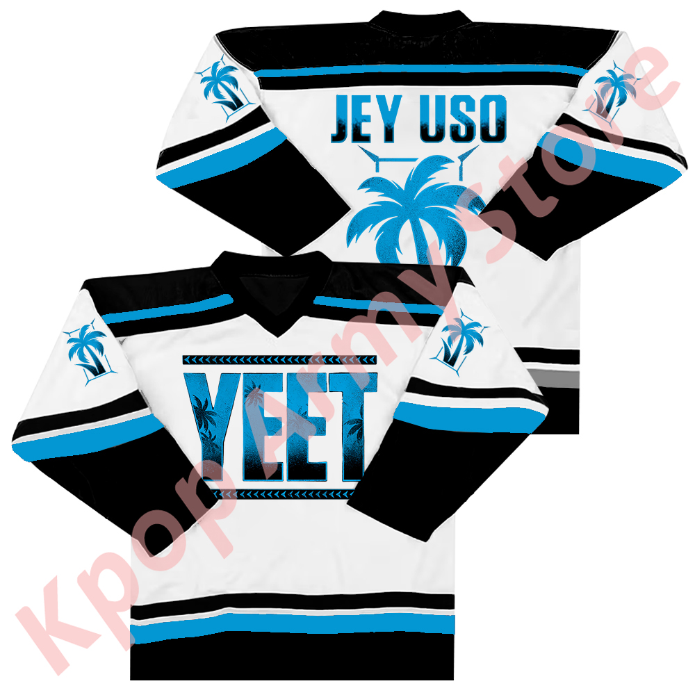 Jey Uso Yeet Logo Merch Jersey pour hommes et femmes, T-shirt à manches longues, Cosplay, Mode décontractée, PVD