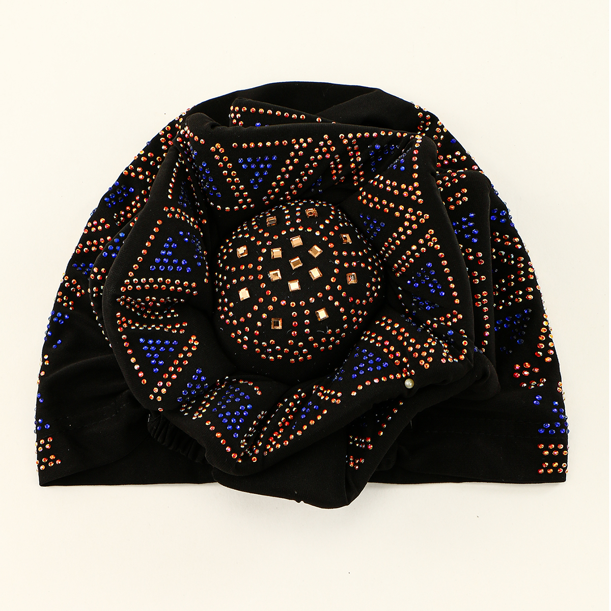 Mode musulman femme Turban chapeau velours chaud strass solide indien Bonnet cheveux Bonnet casquette pour les femmes en gros