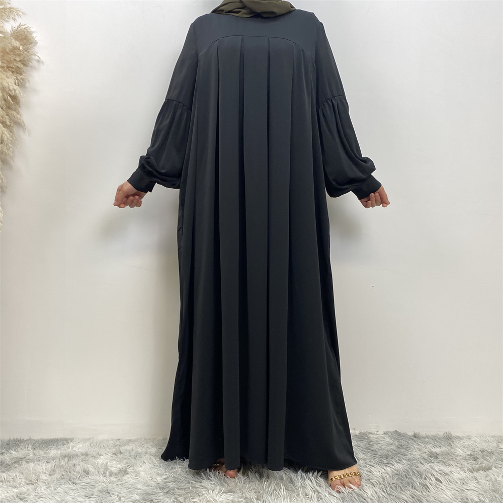 Shimmer Abayas Bishop manches femme musulmane vêtements Maxi robes en vrac dubaï turc modeste tenues décontracté Islam Ramadan Eid
