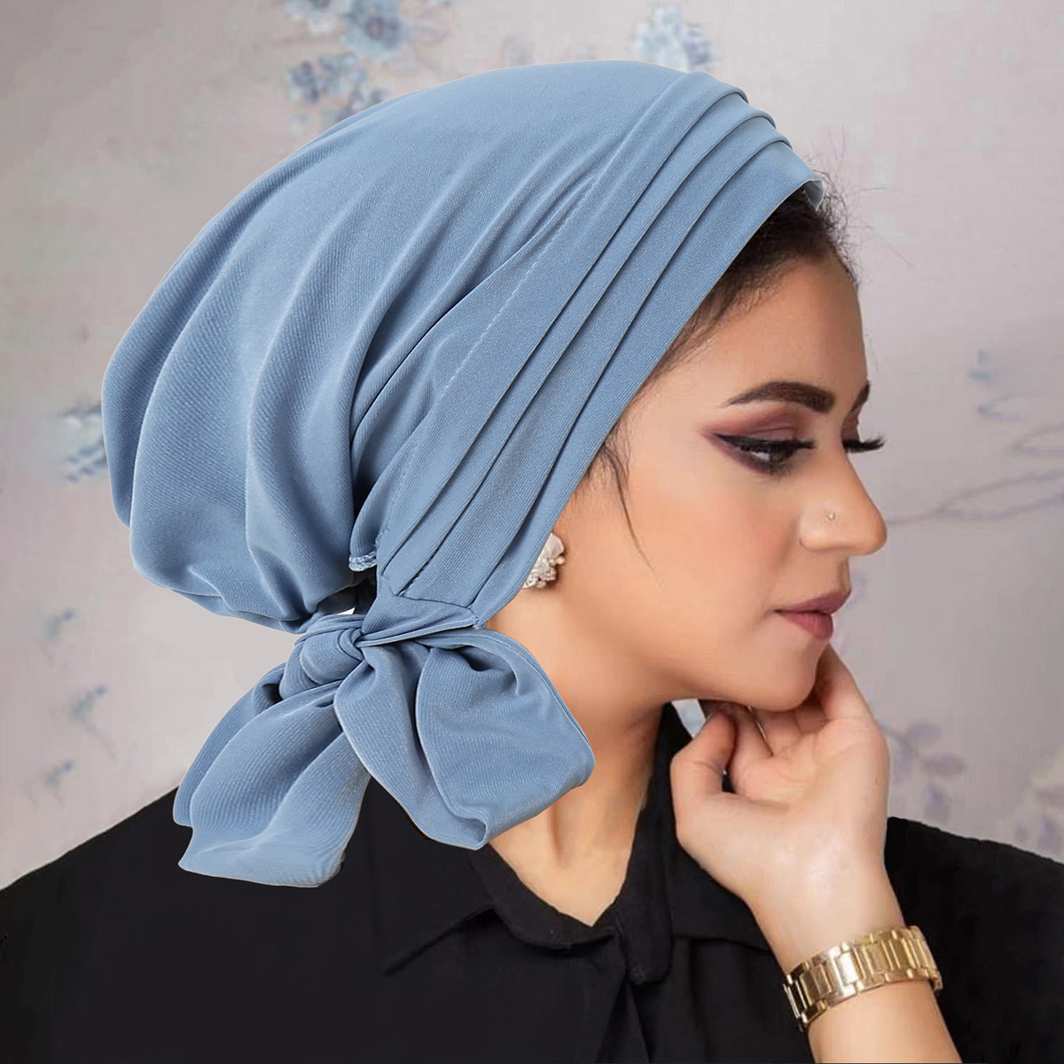 Chapeaux Hijab Turban de couleur unie pour Ramadan, enveloppes de tête à longue queue, chapeaux musulmans élastiques, casquette de chimio respirante pour femmes et filles