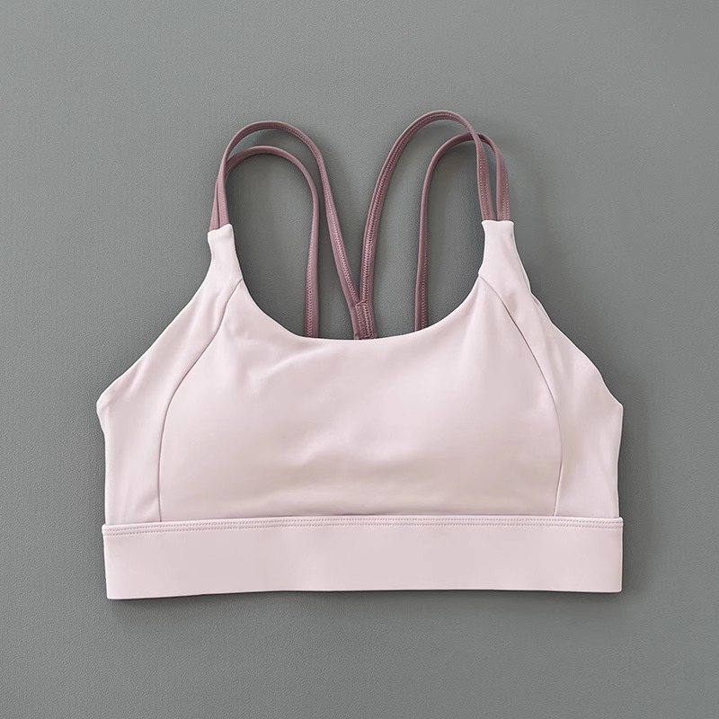 Soutien-gorge de sport à fort impact pour femme : haut intégré avec soutien Lockdown pour la course/yoga avec compression Racerback