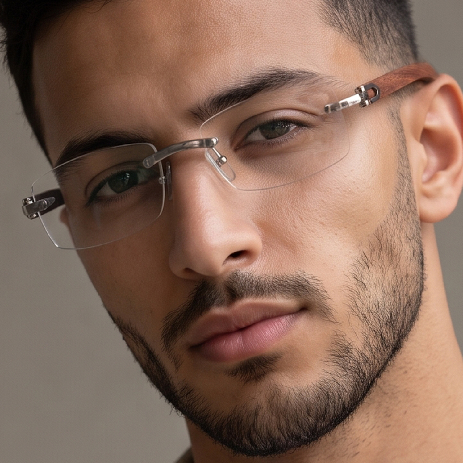 Lunettes de luxe sans monture en corne de bœuf naturelle, monture pour moi, Vintage, rectangulaires, originales, en bois, pour myopie, sur Prescription