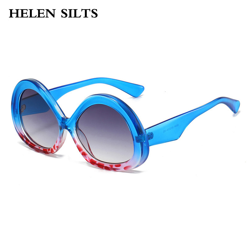 Lunettes de soleil ovales Vintage pour femmes et hommes, dégradé, marque de luxe de styliste, Punk populaire et élégant, grande monture, UV400