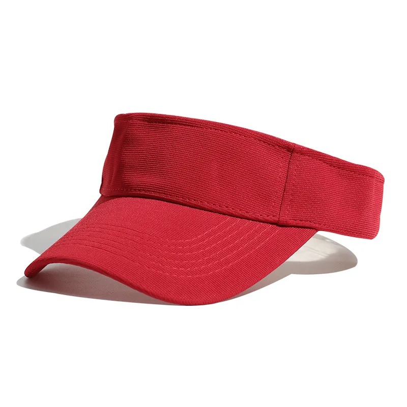 Visière réglable d'été pour hommes et femmes, Protection UV rouge noir rose, haut vide solide, sport, Tennis, Golf, course à pied, casquette de Protection solaire