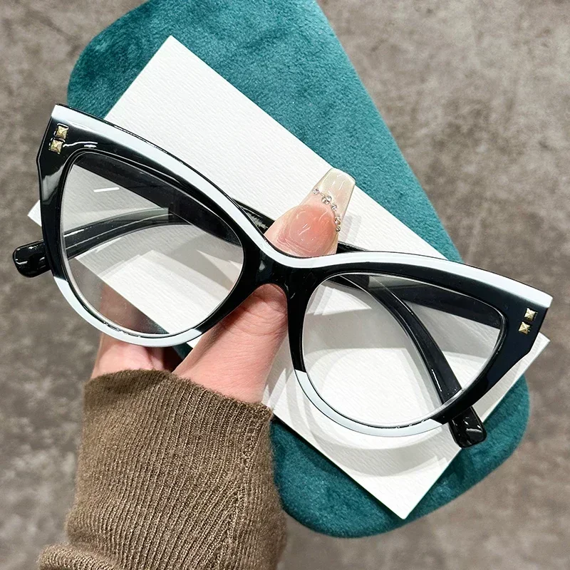 Lunettes de lecture surdimensionnées pour femmes, design de luxe unisexe, presbytie, dioptries plus élevées, lunettes vintage œil de chat unisexe
