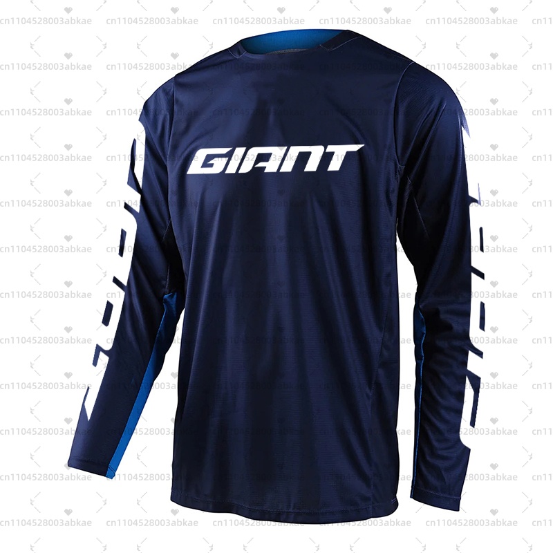Maillot de motocross géant pour descente, respirant, à séchage rapide, pour le cyclisme, le sport décontracté, t-shirt à col rond et manches longues pour VTT