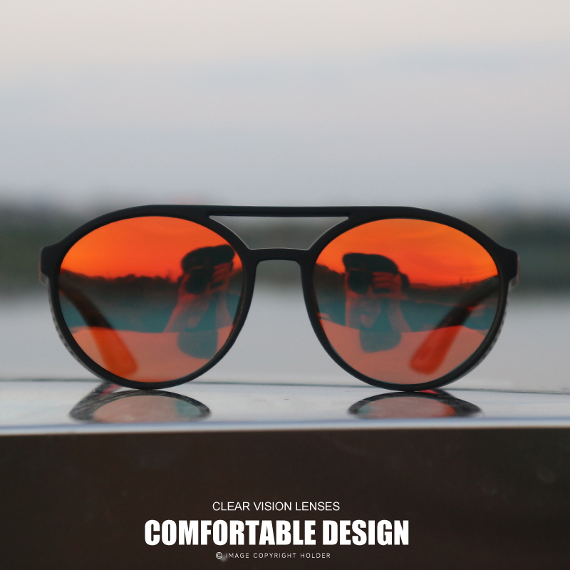 Lunettes de soleil polarisées rondes pour hommes et femmes, style Steampunk, pour le sport, les voyages, la pêche, la conduite, lunettes de soleil de marque, UV400