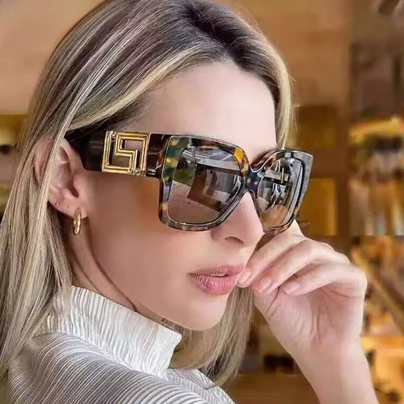 Lunettes de soleil carrées surdimensionnées pour femmes, Vintage, tendance, nuances dégradées, marque de luxe, Design, lunettes de mode