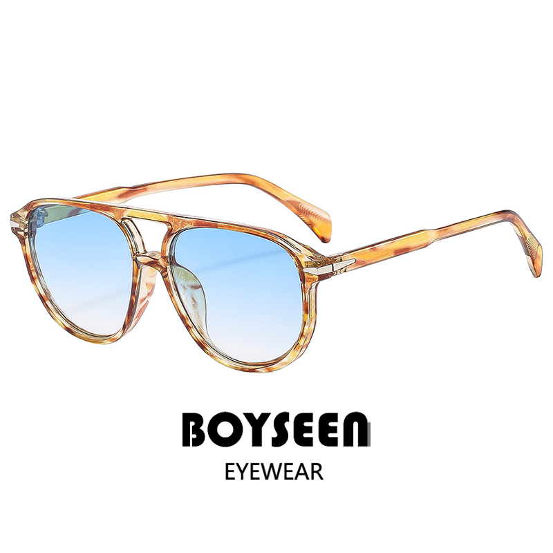 BOYSEEN plage lunettes de soleil homme été Orange lunettes de soleil UV400 peut faire des lunettes de Prescription grand cadre lunettes bleues