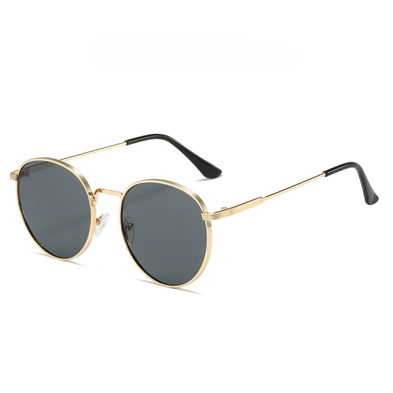 Lunettes de soleil rondes tendance, style vintage, hippie, protection UV, monture en métal, pour femmes et hommes