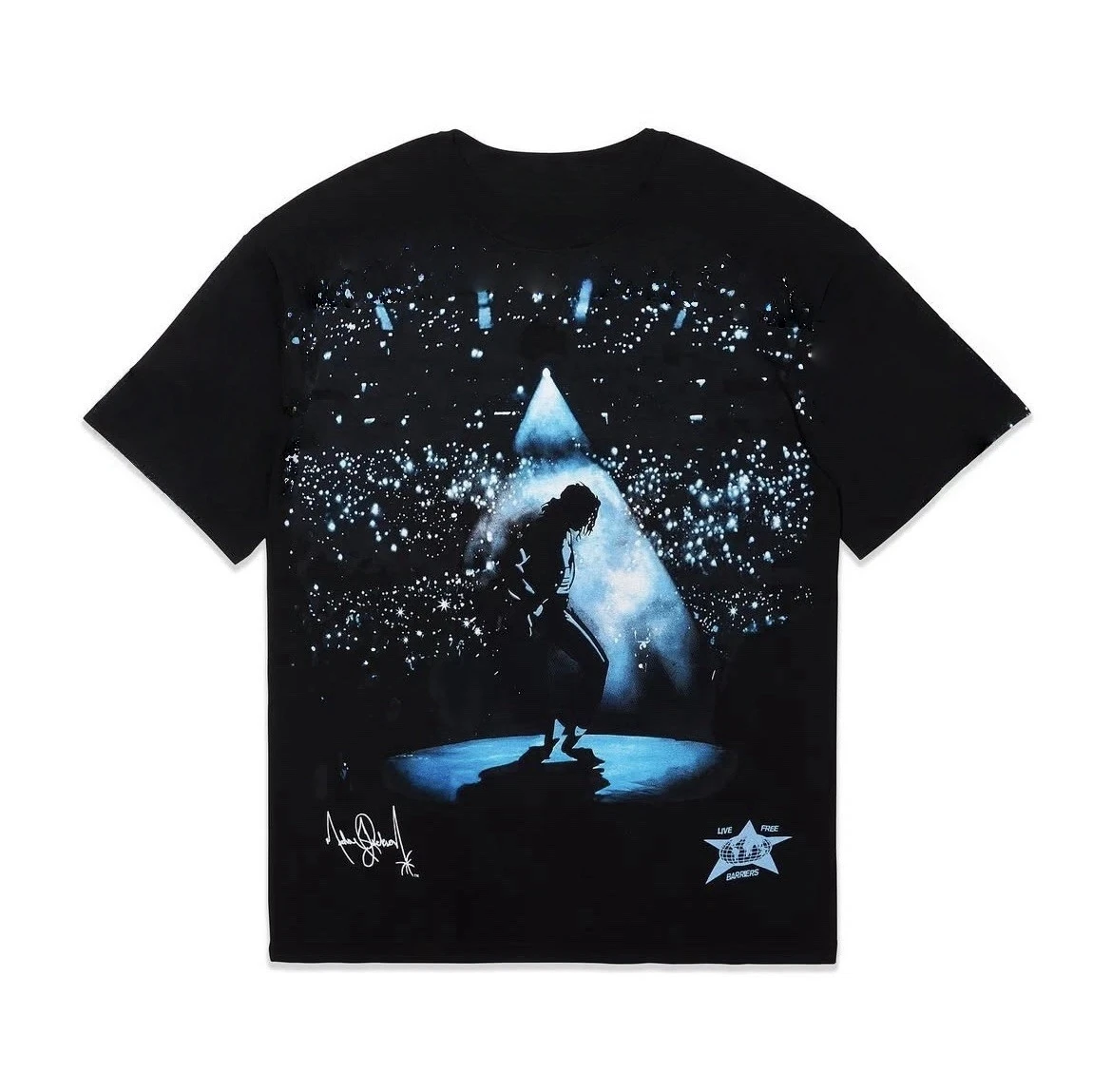 T-shirt unisexe à col rond pour homme, noir ou blanc, Michael Jackson MJ, 100% coton, manches courtes, surdimensionné, tendance Y2k