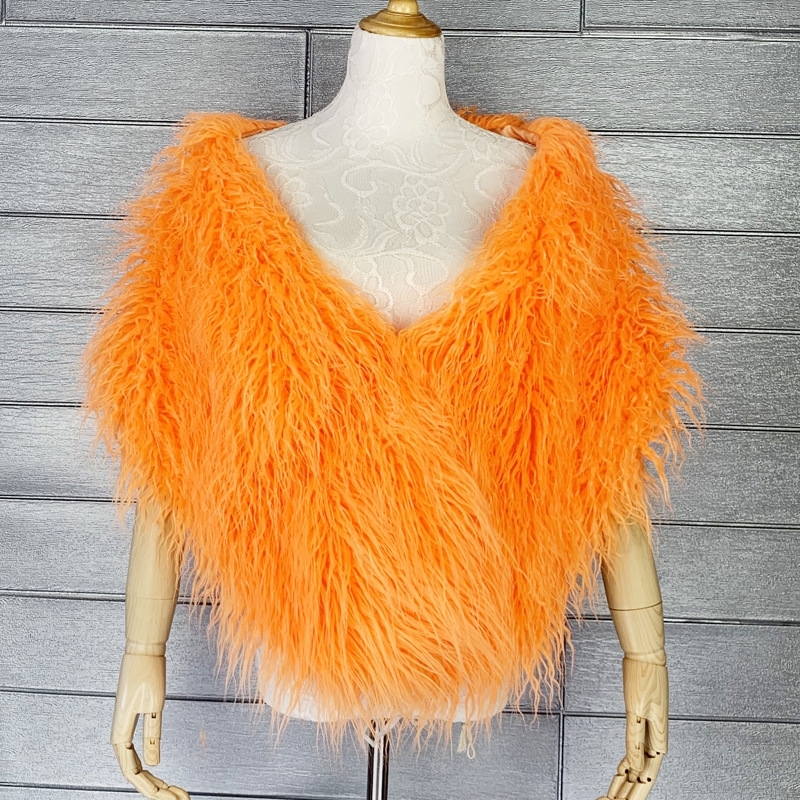 LANMREM fausse fourrure châle pour les femmes automne hiver Niche Chic Imitation fourrure demoiselle d'honneur cape 2025 accessoires de mode 2DB4551