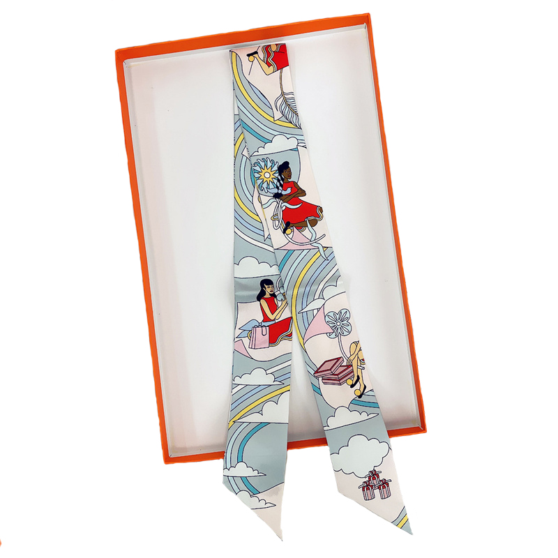 Foulard en soie de mûrier pour femmes, 100%, pour bandeau de cheveux, sac enveloppant, poignée, ruban, foulard de luxe, bande de cheveux, foulards de cou