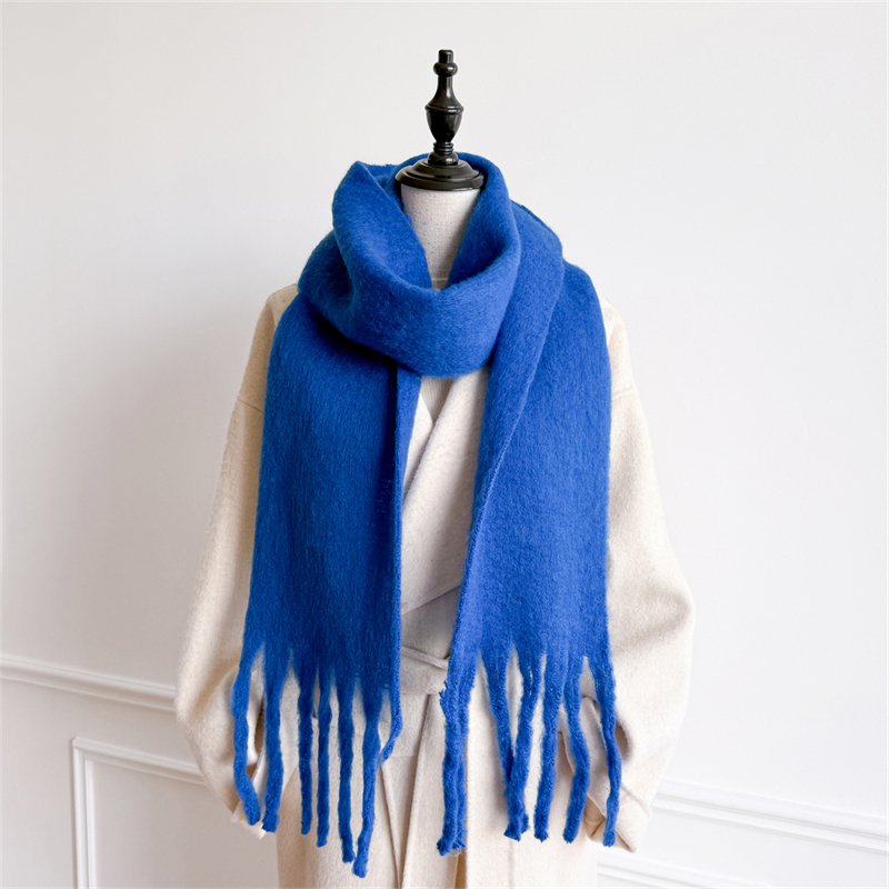 Femmes hiver chaud luxe Imitation cachemire foulards couleur unie mode châle enveloppement dames couverture Foulard Pashmina Bandana Scraf