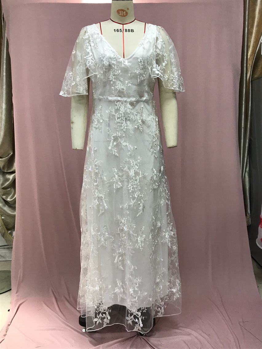 Robes pour femmes 2026 sexy transparentes en dentelle col en V dos nu demi-manches automne robes longues européennes vêtements pour femmes vestidos