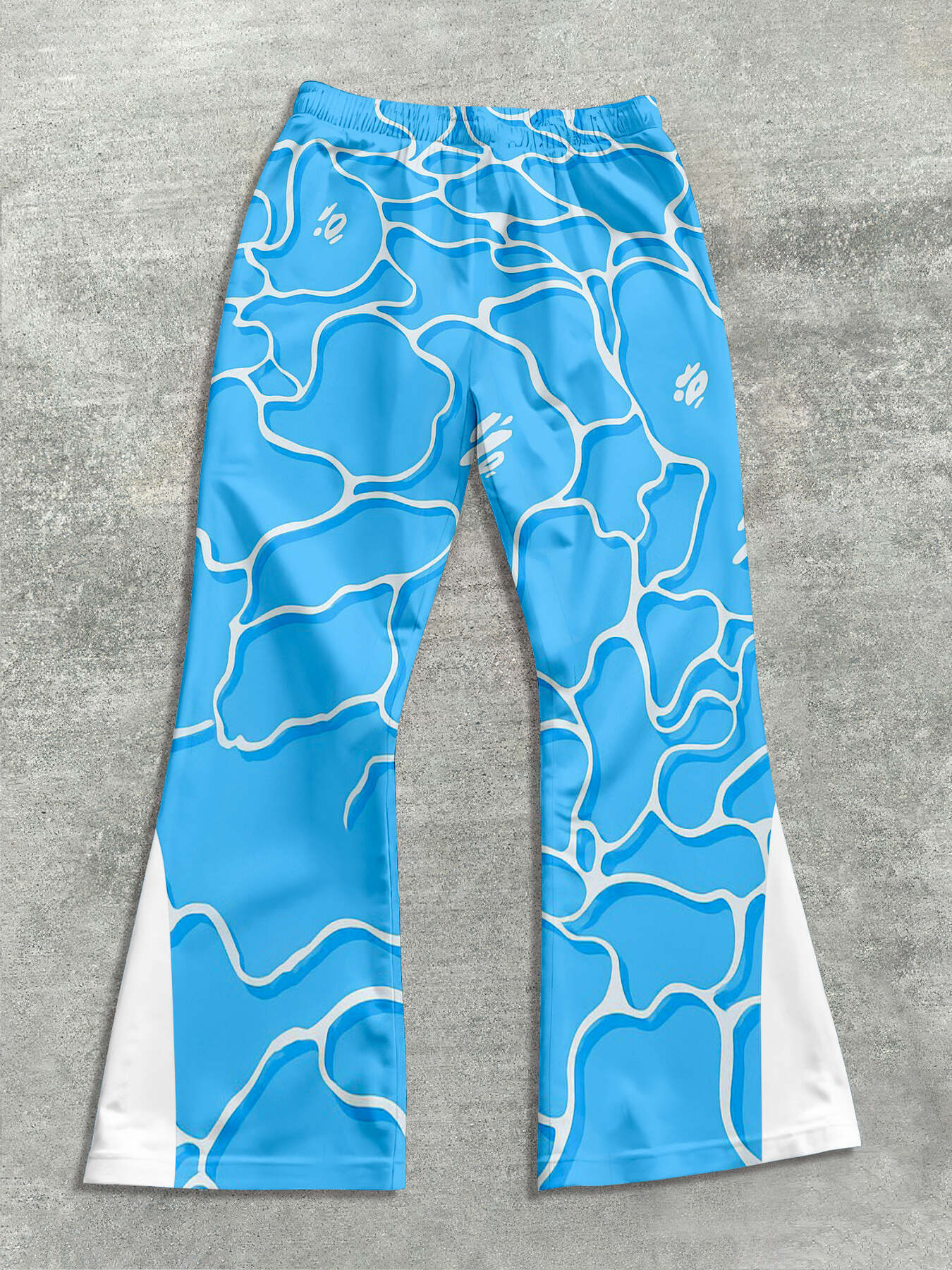 Pantalon de survêtement pour hommes, Style de rue décontracté, tendance, imprimé croisé, à la mode, légèrement évasé, noir et blanc, Design bloc de couleurs
