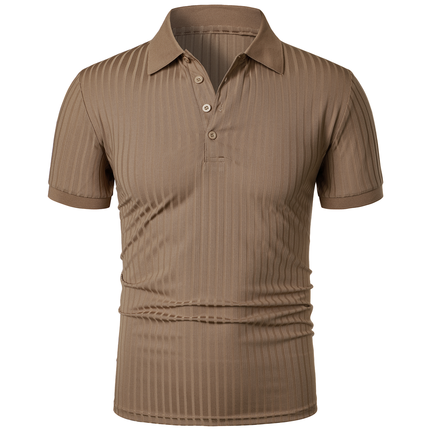 POLO vertical à manches courtes pour hommes, vêtements de sport, de course, de fitness, d'été, très extensible, chemise de base en tricot mince