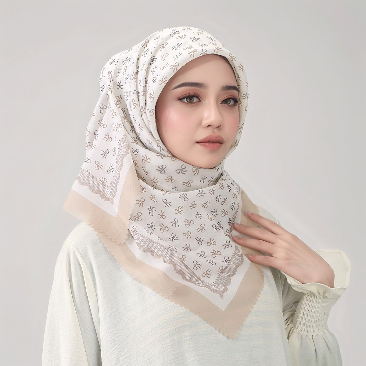 110 cm impression numérique florale musulmane Hijabs pour femmes Foulard carré Tudung malaisie populaire Premium coton Voile Foulard foulard