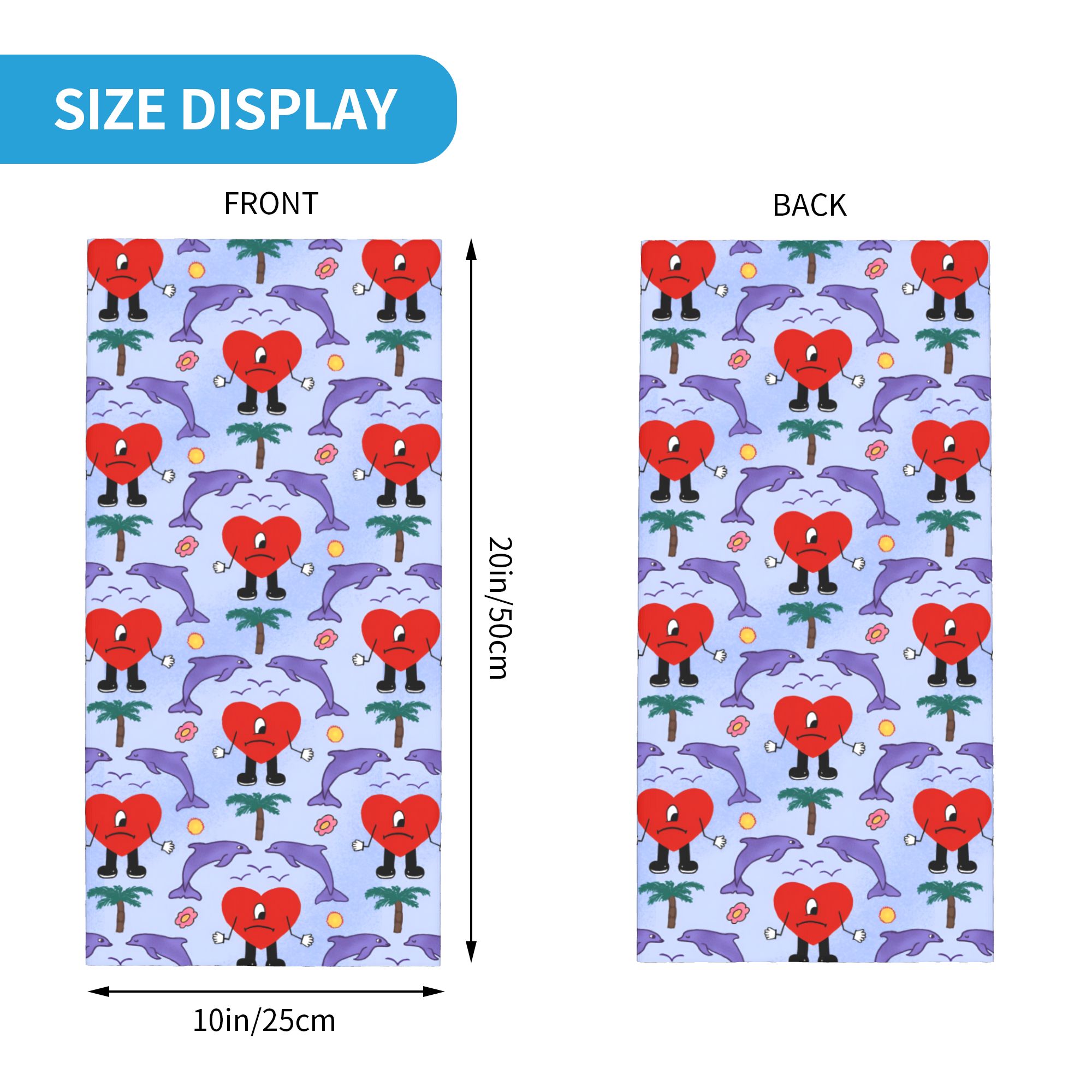 Personnalisé Hot Rock musique mauvais b-lapin Bandana cache-cou Protection UV visage écharpe couverture hommes classique bandeau Tube cagoule