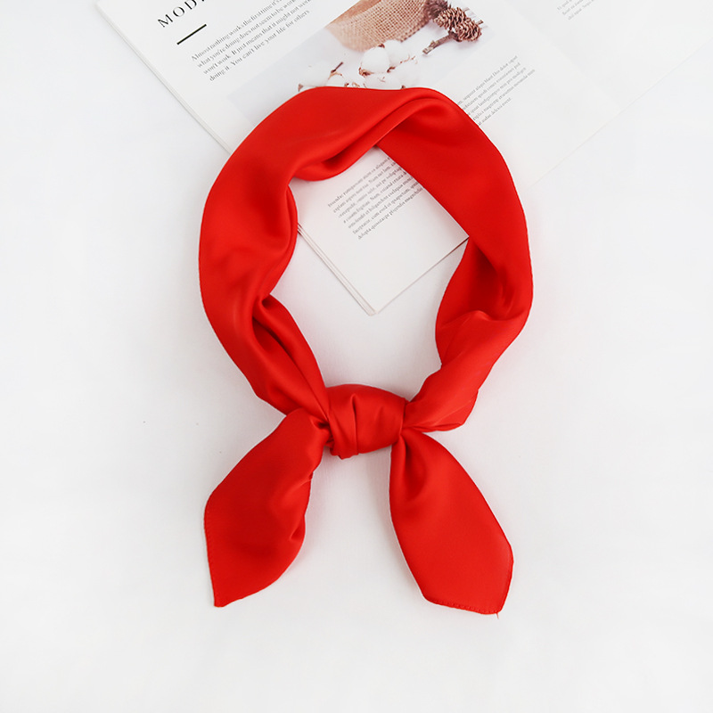 Foulard Hijab pour femmes, couleurs unies, bandeau en Satin de soie, foulards pour cheveux, châles carrés, foulards pour dames, nouvelle collection