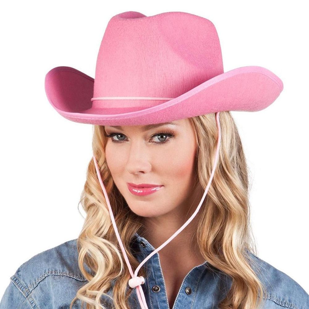 Chapeau de cowboy en feutre pour homme, accessoire de mode pour fête costumée, spectacle, cosplay, enterrement de vie de jeune fille, style princesse