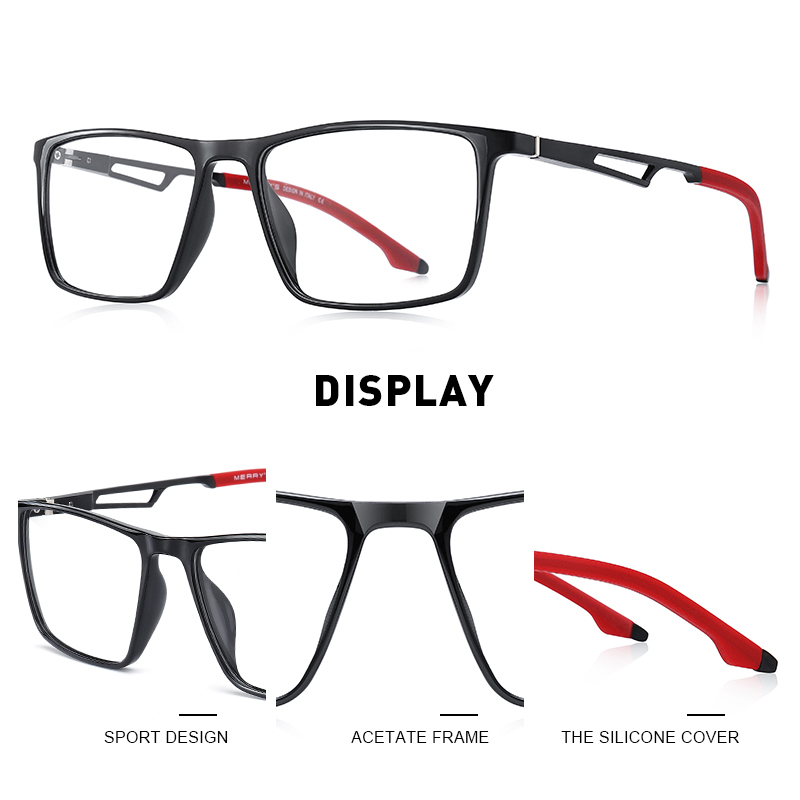 MERRYS DESIGN hommes Sport lunettes cadre myopie Prescription lunettes TR90 cadre aluminium Temple avec jambes en Silicone S2270