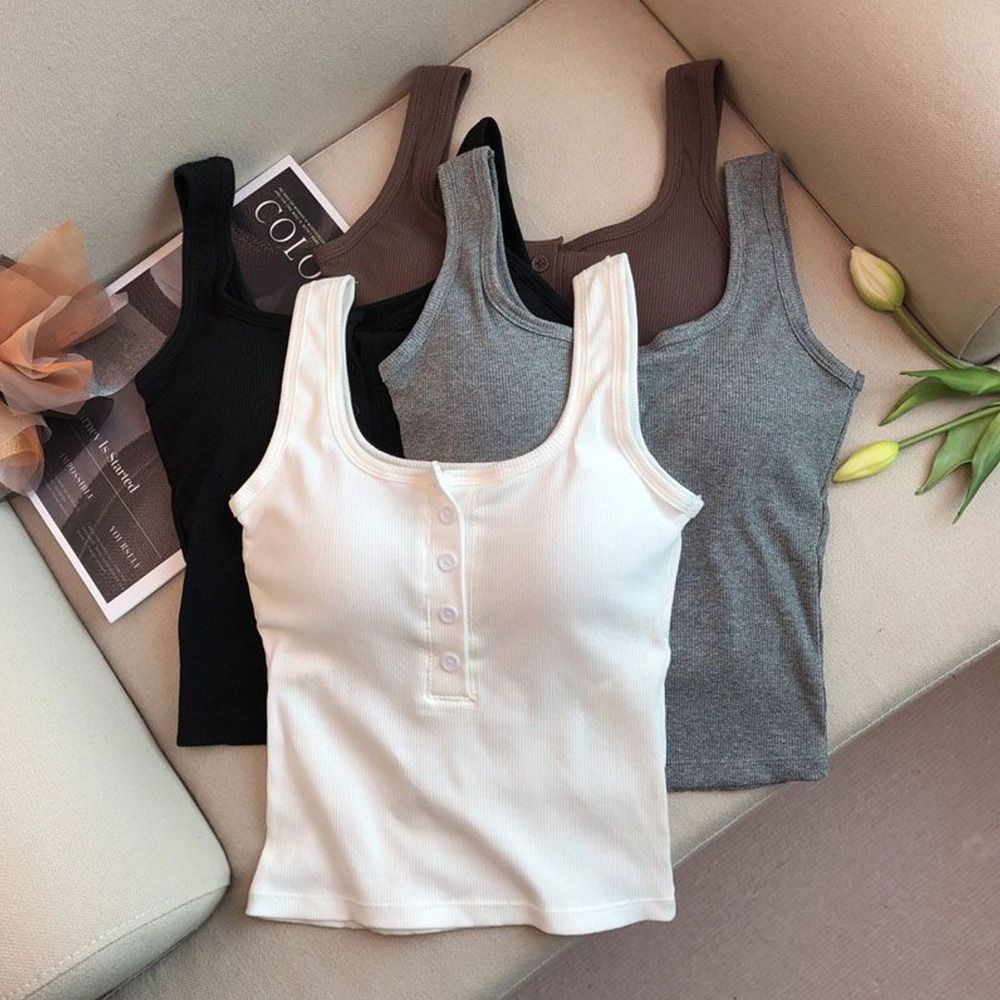 Débardeurs d'été décontractés à col en U, sans manches, ajustés, sous-vêtements, camisoles, gilets, corsets pour femmes