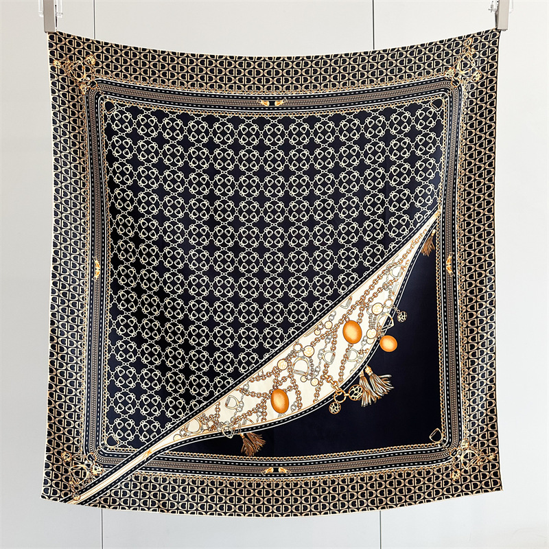 Foulard en soie pour femmes, 90CM, bandanas roulés à la main, foulards de mûrier, châles de luxe de styliste, Bandanas, ceinture de cheveux, décoration du cou
