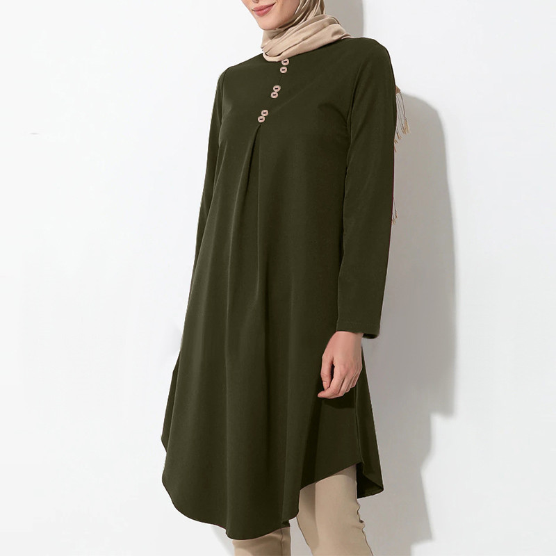Chemisier à manches longues pour femmes musulmanes, haut décontracté pour filles, haut islamique, mode musulmane, Dubaï