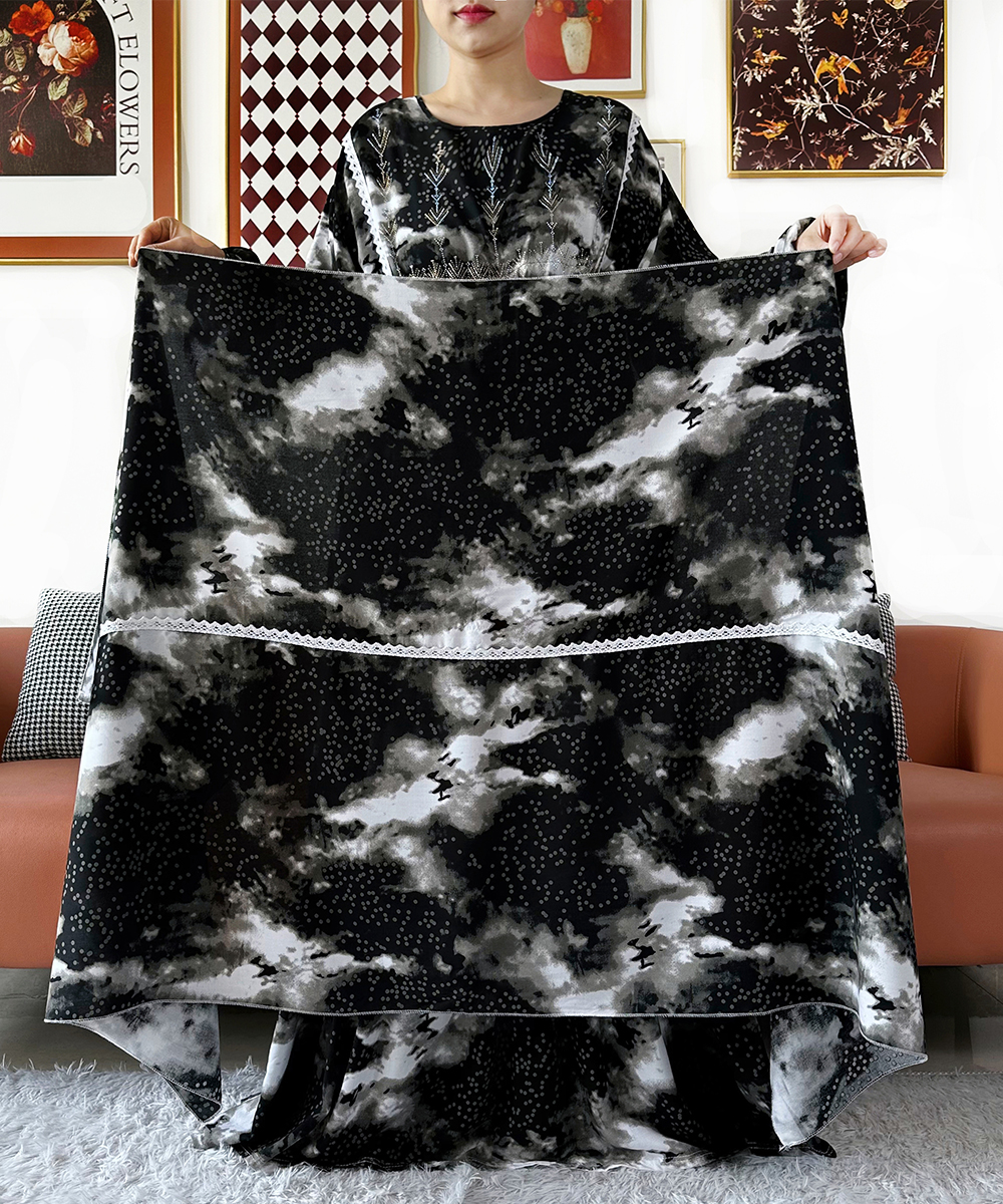 Nouvelle Robe Kashkha Dubaï en Coton Fleuri, Abaya Dubaï à Manches Longues, Ample, Style Bohème, Maxi, Décontractée, Tendance, Vêtement Africain ED402