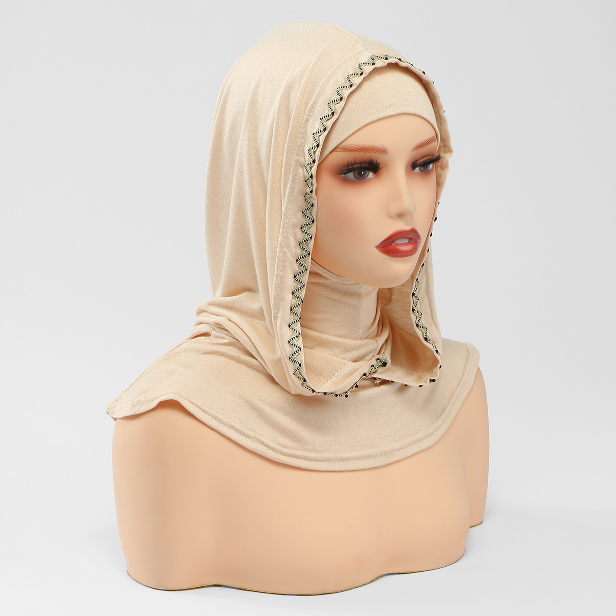 Bonnet instantané pour femmes musulmanes, double couche, sous-bonnet, hijab instantané pour le Ramadan, bonnet intérieur, turban élastique, bandana, bandeau doux