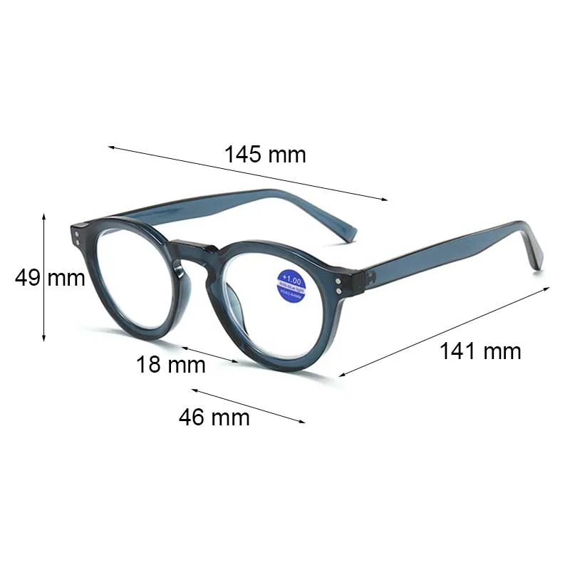 Lunettes de lecture ovales rétro pour femmes et hommes, monture ronde Vintage, lunettes de vue lointaine personnalisées, Anti lumière bleue, presbytie