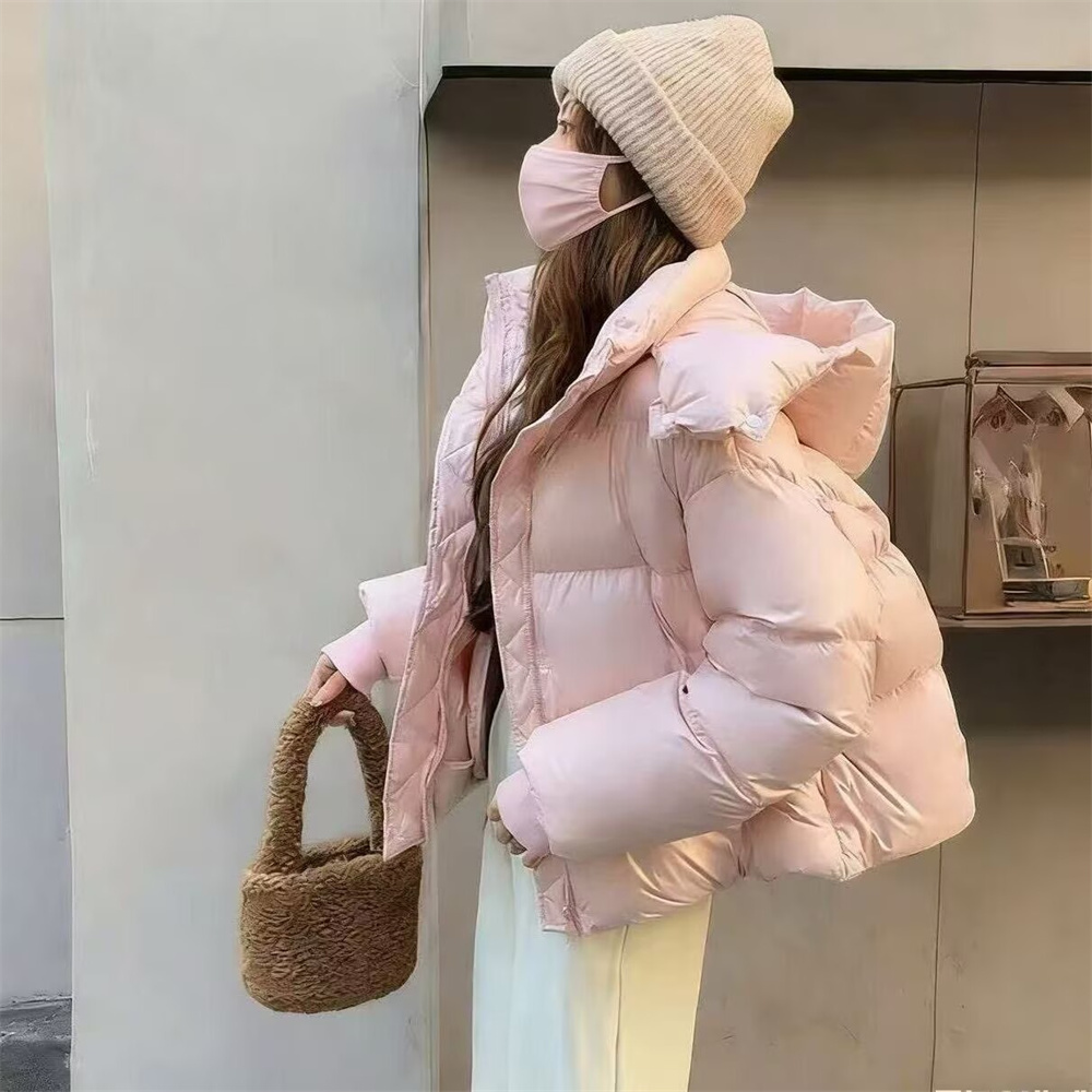 Nouvelle veste d'hiver 2026 pour femme, parka matelassée chaude, veste décontractée à manches longues en coton, manteau à capuche pour la neige, vêtements d'extérieur