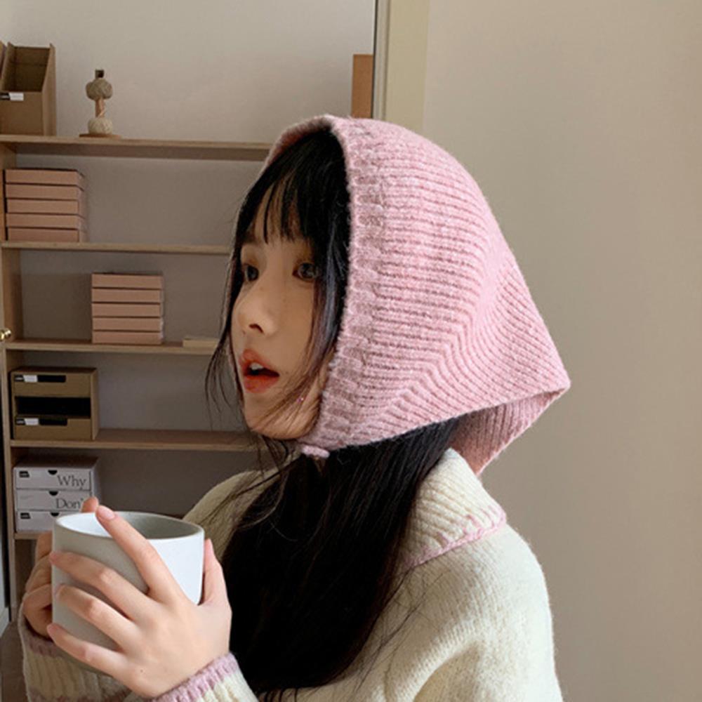 Chapeau de cheveux triangulaire coréen Ins, couleur unie, fait à la main, respirant, réglable, couvre-chef en tricot, création de photos, chapeau de pull d'atmosphère