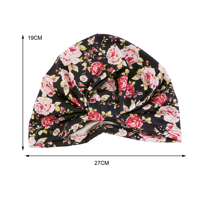 Bonnet imprimé pour femme, accessoires capillaires hijab musulman, bonnet en satin, bonnet chimio, bonnet pour usage domestique