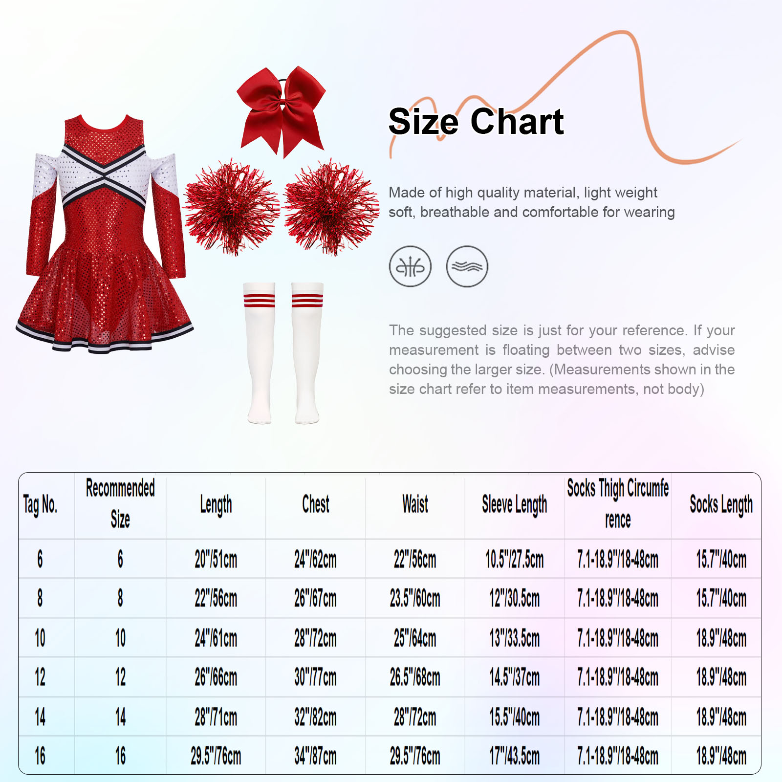 Costume de pom-pom girl pour enfants, uniforme de pom-pom girl musical, tenue de cosplay d'Halloween, tenue de danse d'encouragement imbibée, fête du lycée