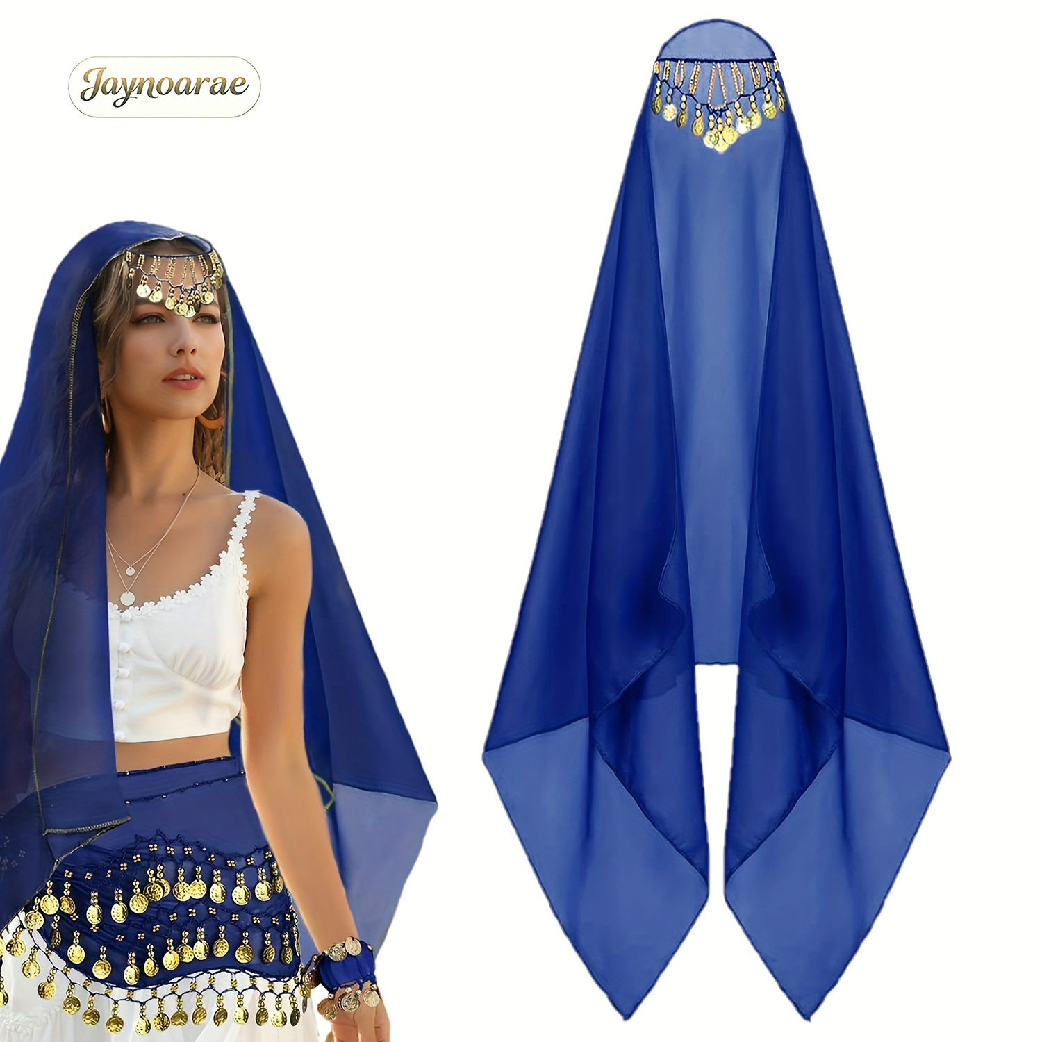 JAYNOARAE Foulard de danseuse du ventre en mousseline