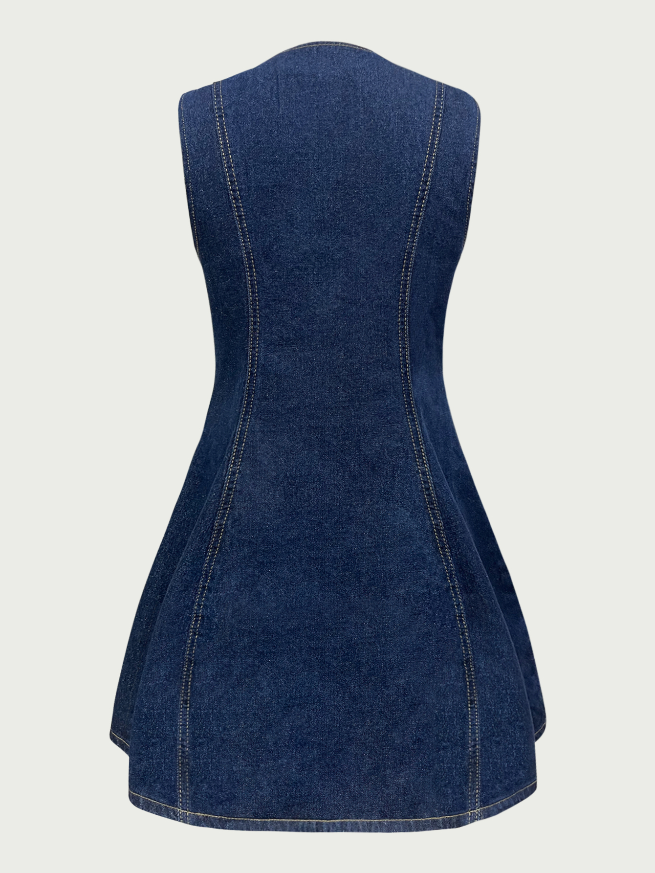 Robe élégante pour femme, sans manches, boutonnée, en jean, nouvelle collection 2026, pour les sorties quotidiennes
