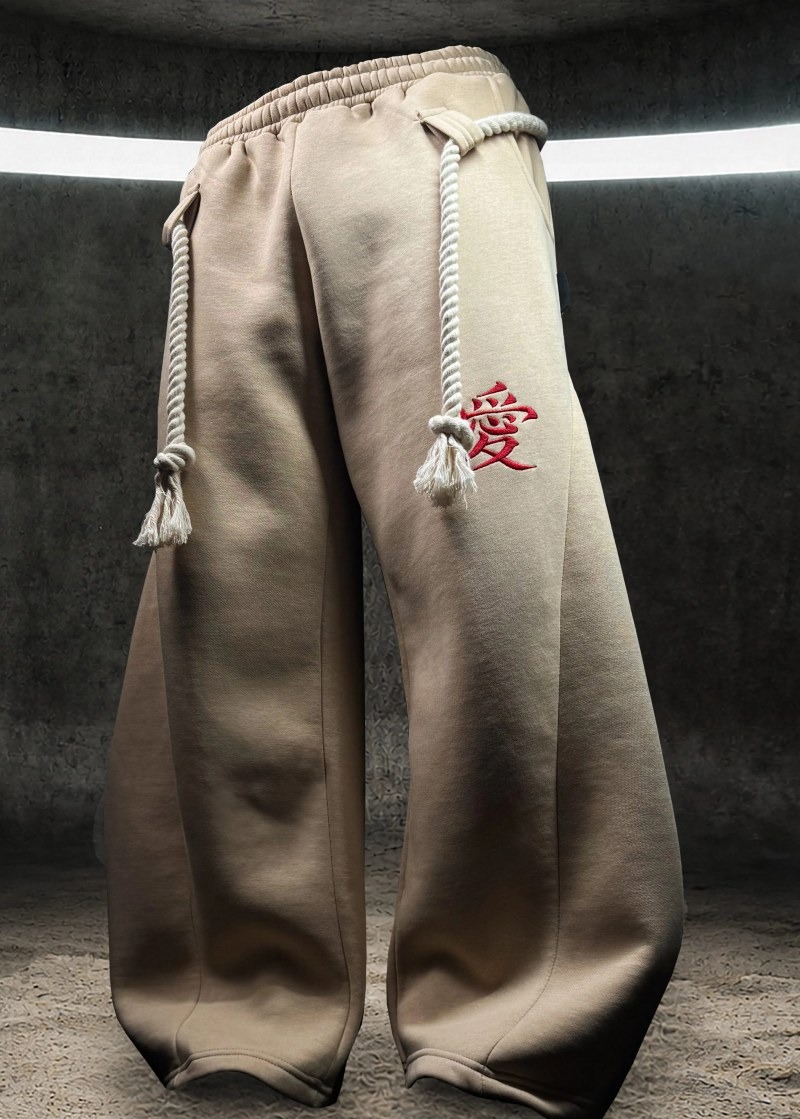 Pantalon de jogging décontracté pour homme, coupe ample et oversize, jambe large, style streetwear hip-hop Harajuku, brodé, avec cordon de serrage, longueur au sol