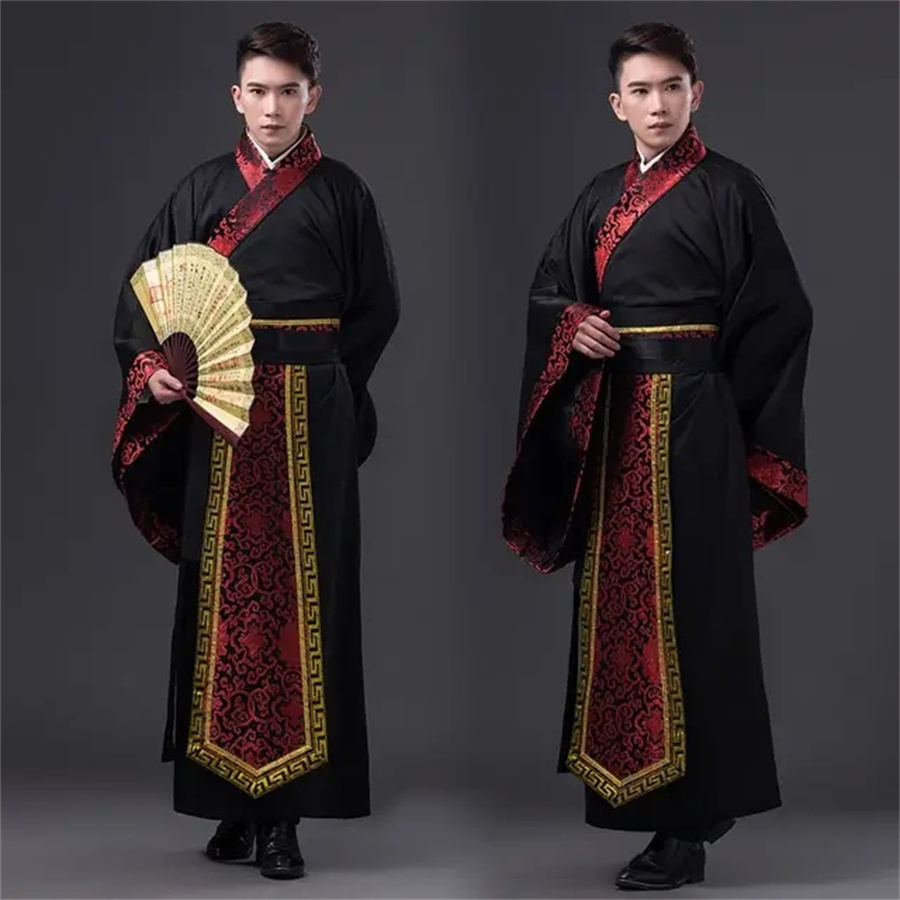 Robe traditionnelle chinoise Hanfu, ensemble de vêtements de Festival ancien pour femmes et hommes, robe de spectacle de danse folklorique à manches longues