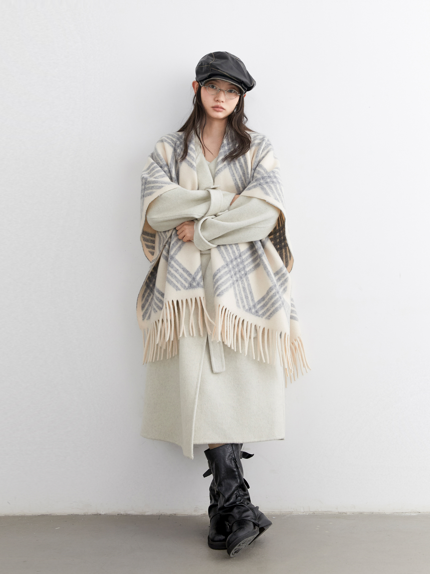 CHIC VEN nouvelle mode femmes écharpe rétro Plaid gland châle longue femme foulards chaud dames foulards automne hiver 2025