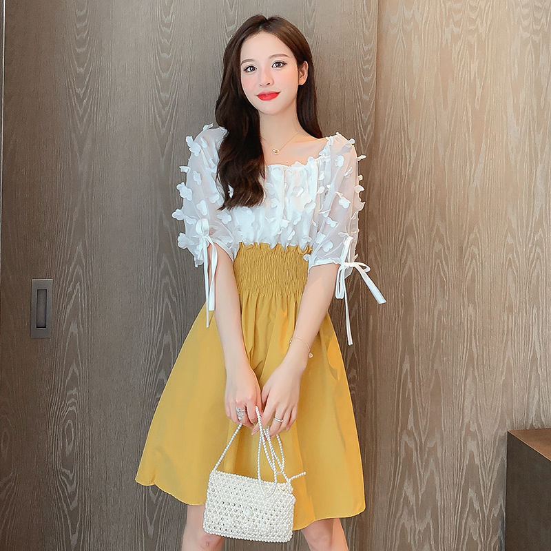 Robe sexy à coutures pour femmes, style occidental, été