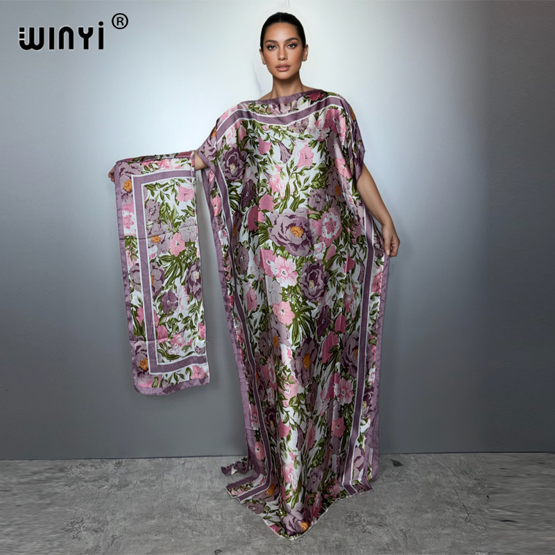 Robe de mode musulmane africaine WINYI pour femme, abaya, kaftan de luxe de Dubaï, robe de soirée élégante, robe maxi longue, couvre-plage