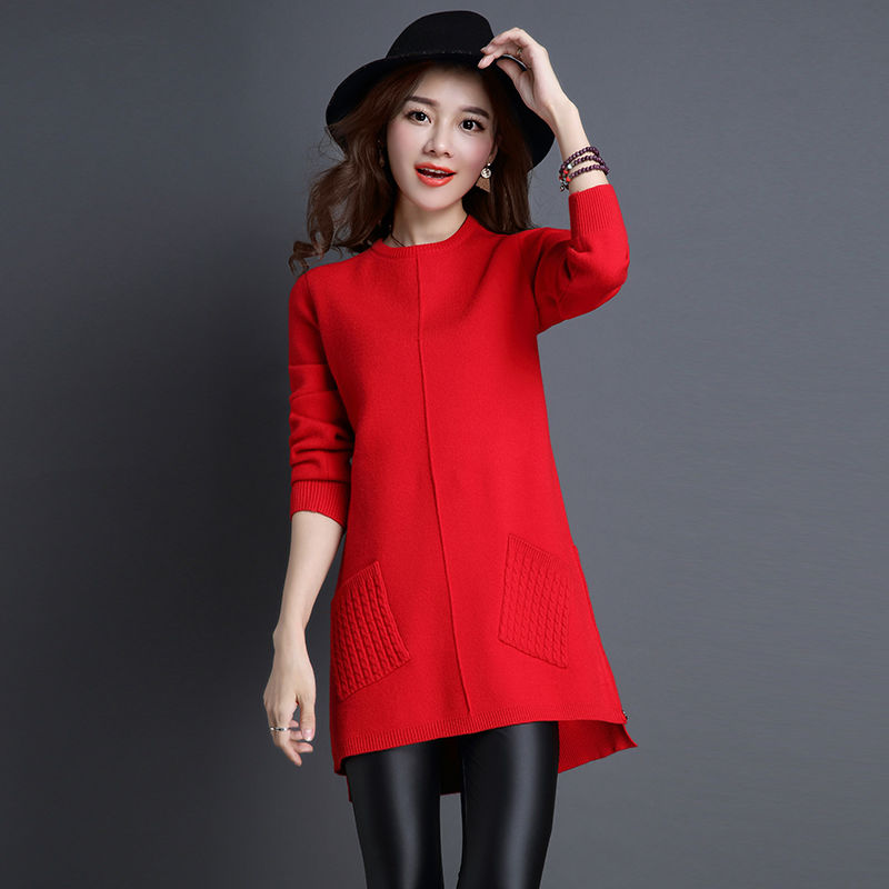 Femme chandails pull grand vêtements pour femmes épais pull en vrac printemps automne Long bas pull Femme Chandails
