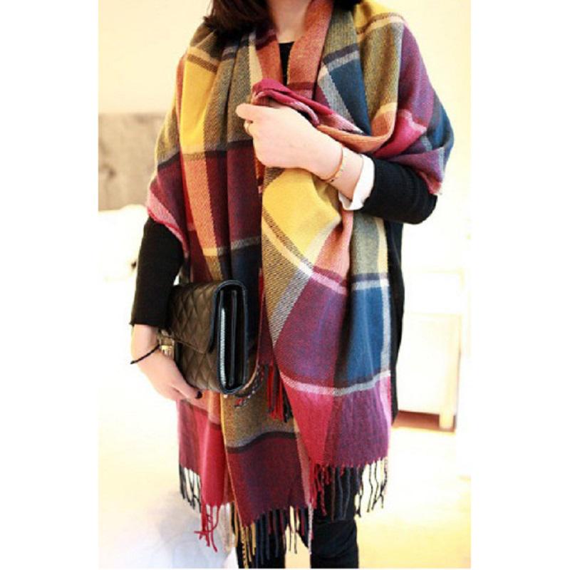 Écharpe en Imitation cachemire pour femme, châle épais et chaud, à la mode, automne et hiver