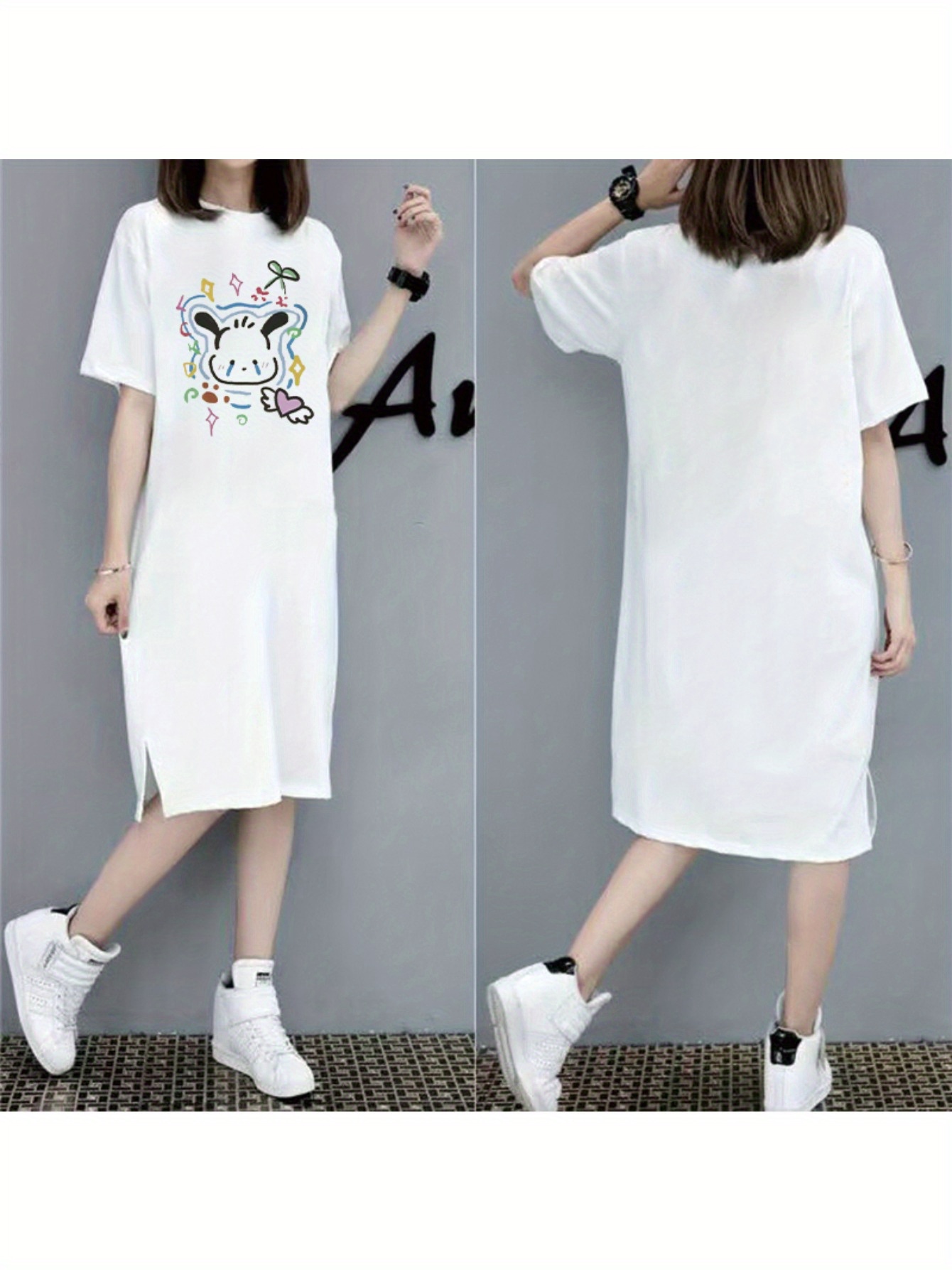 Robe T-shirt pour femmes en été, ample, décontractée, Style paresseux, jupe Super longue, jupe longue trapèze