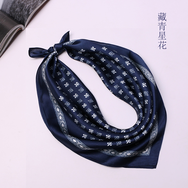 Injplanchers f-Foulard de cou carré pur pour hommes, petit bandeau de sauna, foulards College de la présidence, bandana, 53x53cm, mode 100%, 2023