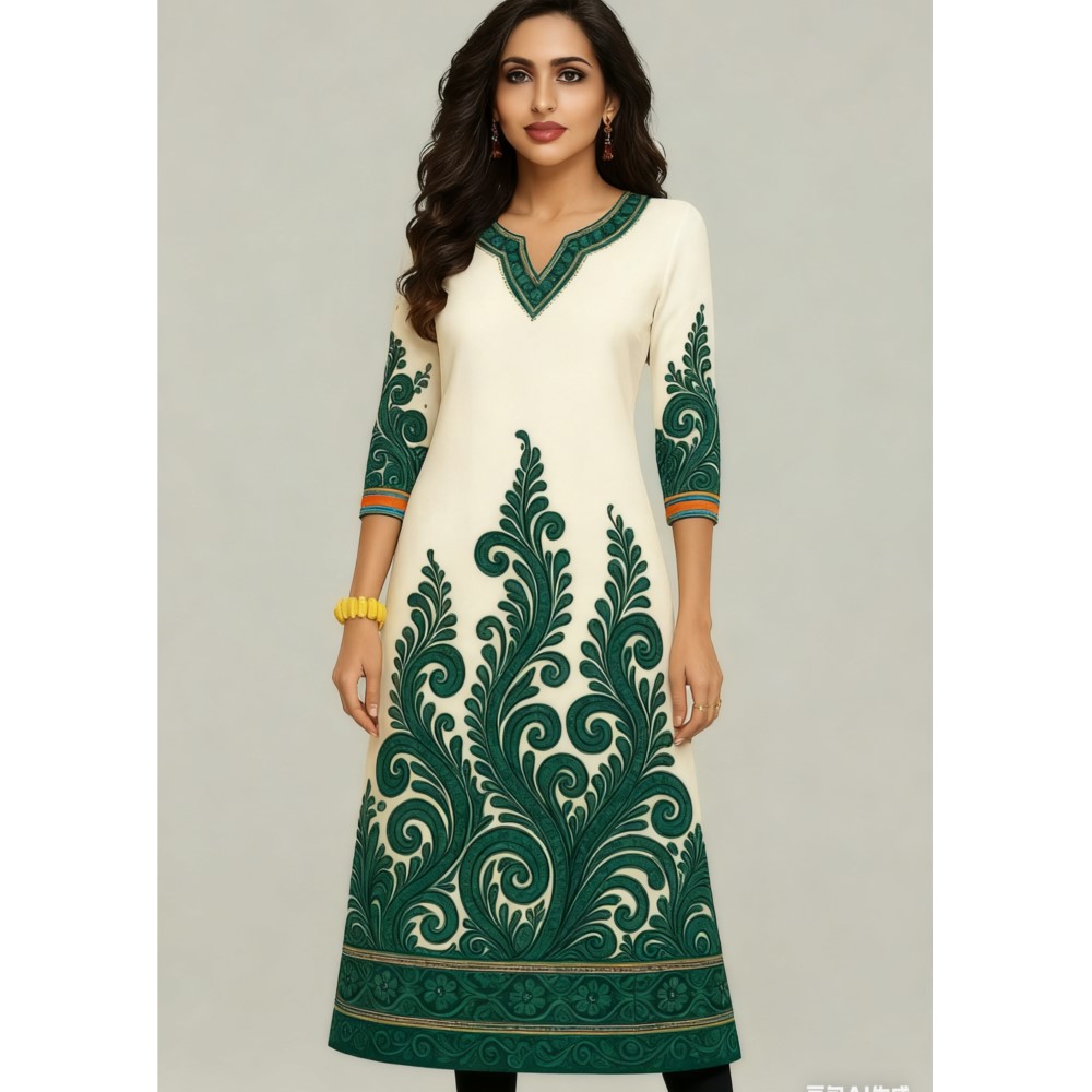 Musulman Kurt fleurs femmes mode confortable à manches longues droite décontracté ethnique robes Longos perroquet impression 3D nouvelle robe