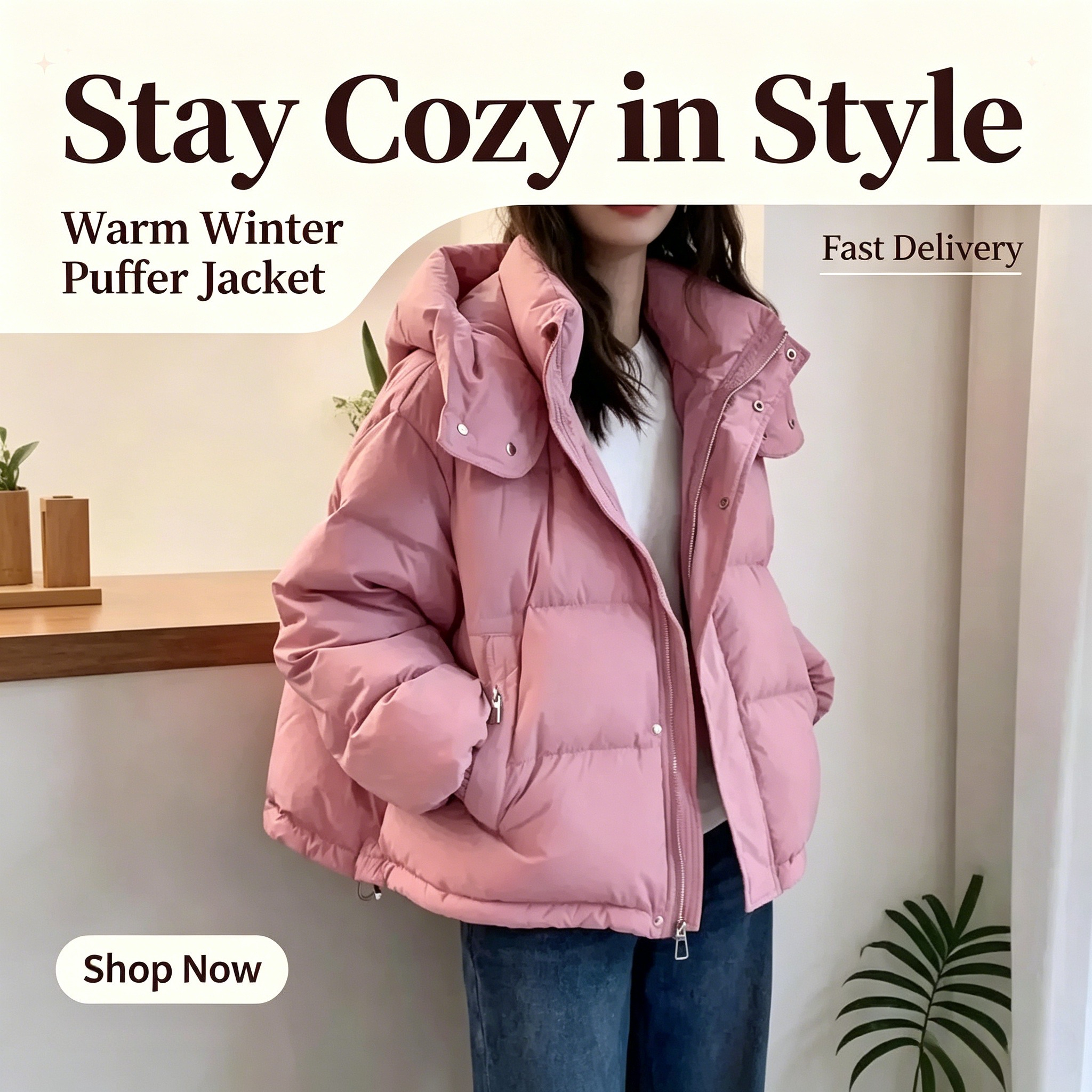 Veste Parkas à la mode coréenne pour femme, manteaux courts amples à capuche épais et chauds en coton rembourré, nouvelle collection automne-hiver 2024